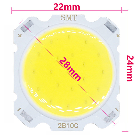 10 Uds mucho 3W 5W LED Chip blanco frío * 24*22mm de luz de mazorca LED Luz de bulbo para foco abajo lámpara, accesorios de iluminación verde DIY ► Foto 1/6