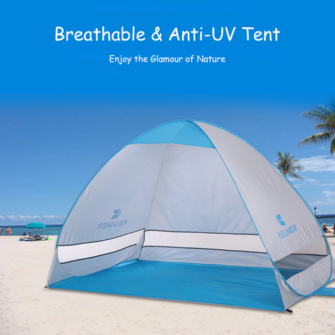 Tienda de campaña automática al aire libre, carpa de acampada instantánea, refugio de playa de viaje portátil, refugio de Anti UV, pesca, senderismo, Picnic, Plata X88B ► Foto 1/6