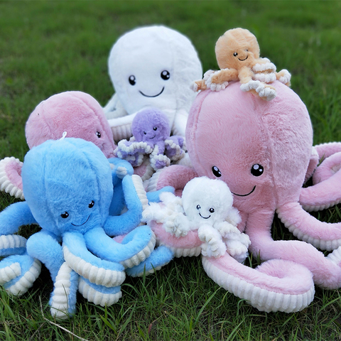 Colgante de pulpo de simulación de dibujos animados para niños, juguete de peluche, Animal suave, accesorios para el hogar, muñeca, regalo de cumpleaños ► Foto 1/6