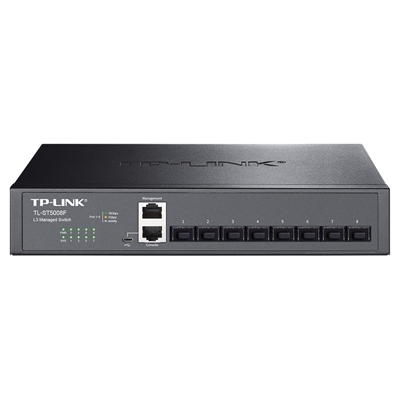 TP-LINK de puertos SFP de 8x10 Gigabit/10000Mbps, Capa 3, interruptor de gestión de red, TL-ST5008F puerto de consola microusb/puerto de consola RJ45 ► Foto 1/5