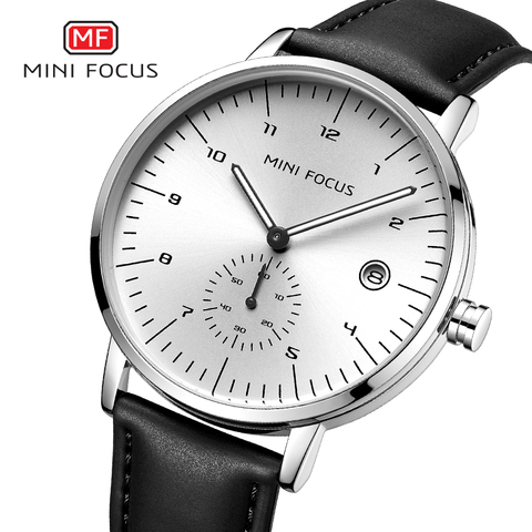 Reloj masculino MINI reloj FOCUS hombres superior de la marca de lujo de cuarzo relojes para hombre deportes de cuero militar resistente al agua reloj de Hombre Nuevo ► Foto 1/6