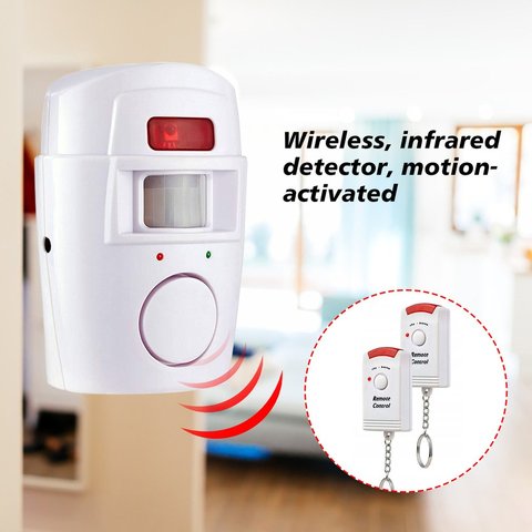 Detector de movimiento infrarrojo inalámbrico con Control remoto, con sonido 105BD, Sensor antirrobo, alarma de seguridad para el hogar, montaje ajustable ► Foto 1/6