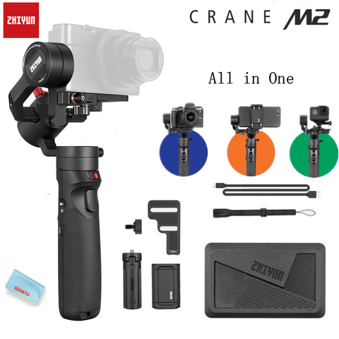 Zhiyun-estabilizador de cardán de mano Crane-M2 Crane M2, 3 ejes, portátil, todo en uno, para cámaras sin Espejo, cámaras de acción para teléfonos inteligentes ► Foto 1/6