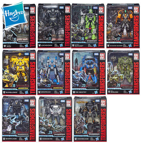 Hasbro-Transformers de juguete serie 10 ~ 30, Deluxe Class Transformers, Bumblebee, trinquete, Sideswipe, Rollbar, figura de acción de 12cm ► Foto 1/6