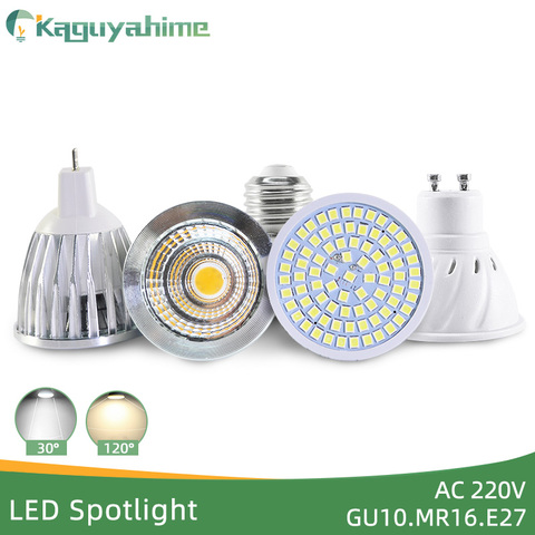 Kaguyahime LED MR16 lámpara regulable LED foco E27 GU10 W 7W 7W 8W AC 220V 240V de alta brillante foco de LED luz bombilla Bombillas ► Foto 1/6