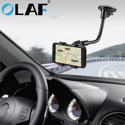 Olaf-Soporte de teléfono para coche, soporte Flexible de rotación de 360 grados, para parabrisas, teléfono móvil, GPS ► Foto 1/6