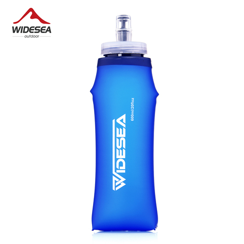 Widesea-botella de agua blanda para acampar, frasco plegable de deporte para beber, para exteriores, correr, hidratación, sin BPA, 600ml ► Foto 1/1