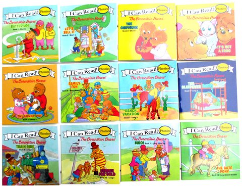 Juego de libros de bolsillo para niños, juego de 12 libros para leer fonética, My Very First Berenstain Bear, Imagen en inglés, historia ► Foto 1/6