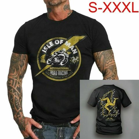 Camiseta clásica de Isle Of Man para hombre, camiseta de motocicleta de carreras de carretera, Vintage, de doble cara, 2022 ► Foto 1/1