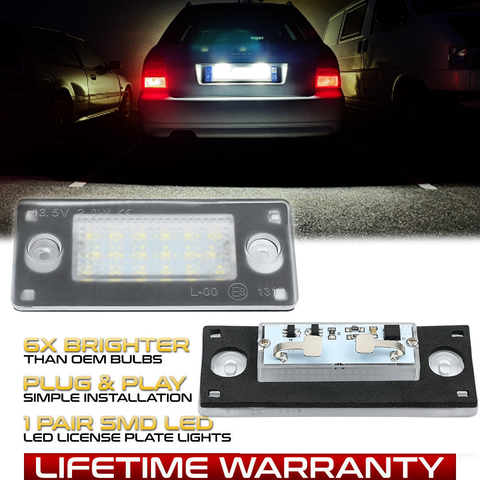 2 uds libre de Error LED trasera con números de la placa de luz para Audi A3 8L 1996-2003 Audi A4 B5 8D5 Avant 1994-2001 estilo de coche accesorios ► Foto 1/6