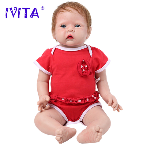 IVITA-Reborn muñecas realistas de silicona WG1521RH, 50cm, 3,6 kg, 3 colores, ojos a elegir, bebés recién nacidos, juguetes para niños, regalo de Navidad ► Foto 1/1