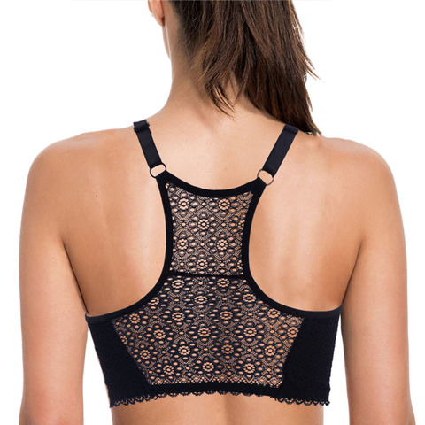 Sujetador de encaje de talla grande para mujer, Bralette, lencería con aros, Top BH, ropa interior Sexy, B C D E F G Cup ► Foto 1/6