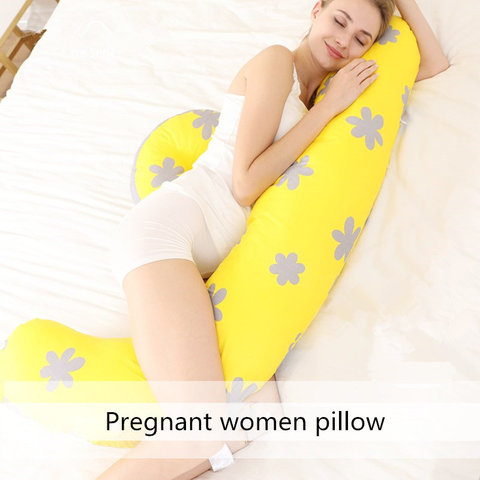 Almohada con estampado de dibujos animados para mujeres embarazadas, cojín de maternidad de calidad para el cuerpo, almohada de enfermería para dormir, ropa de cama ► Foto 1/6