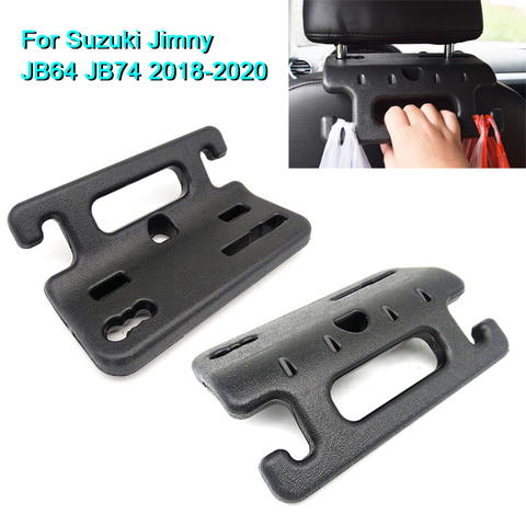 Auto colgador de respaldo para Suzuki Jimny JB64 JB74 2022-2022 gancho reposacabezas Almacenamiento portátil de coche soporte reposacabezas montaje percha soporte del sostenedor del ► Foto 1/6