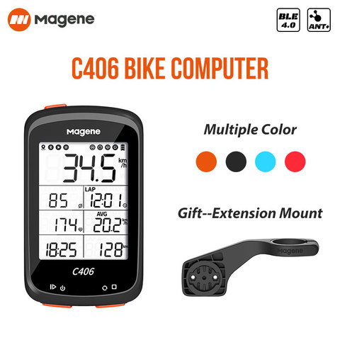 Magene-ordenador para bicicleta C406, resistente al agua, GPS, inalámbrico, inteligente, para montaña o carretera, con mapa de datos ► Foto 1/6