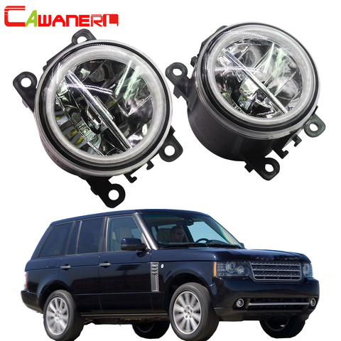 Cawanerl 2 piezas estilo de coche H11 bombilla LED Luz de niebla + Ojo de Ángel DRL 12V para Land Rover Range Rover III SUV (LM) 2009-2012 ► Foto 1/6