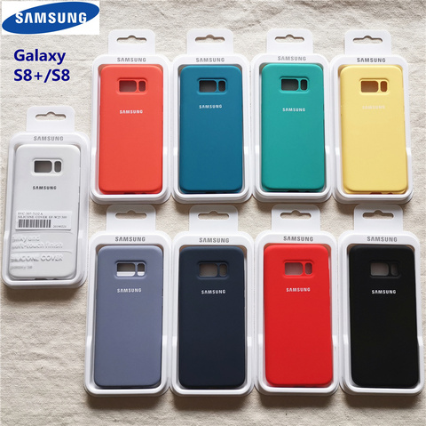 Funda de silicona líquida para Samsung Galaxy S8 Plus, carcasa Original de estilo Ofiice, acabado suave y sedoso, para S8 + S8 Plus con caja ► Foto 1/4