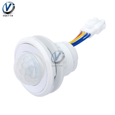 Sensor de movimiento por rayos infrarrojos PIR LED, Interruptor del Detector de inducción de modo ajustable de retardo de tiempo, AC 110V-220V ► Foto 1/6