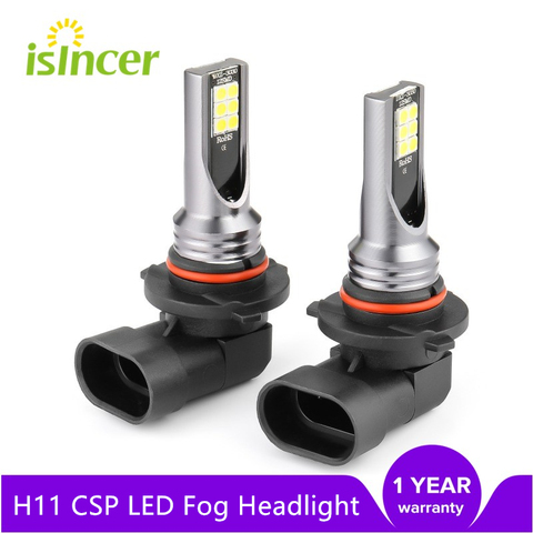 H8 H9 H1 H3 Led H4 H7 H11 9005 HB3 9006 HB4 coche CSP de niebla LED bombillas de faros 6000K blanco luz antiniebla para coche luz de día ► Foto 1/6