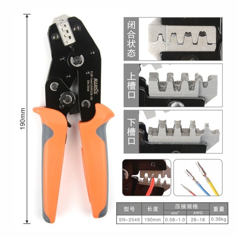 Crimper SN-2549 = SN28B + SN01BM DuPont xh2.54 muelle de enchufe Terminal herramientas de crimpado/2,8/3,0/3,96/4,8 que prensa alicates ► Foto 1/6