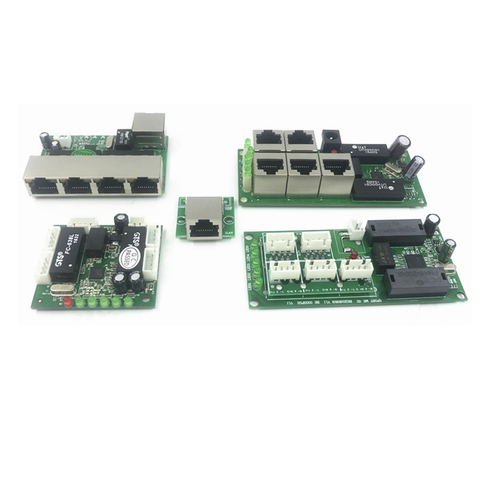 Placa de circuito de interruptor ethernet para módulo, 10/100mbps, 5 puertos, PCBA, OEM ► Foto 1/6