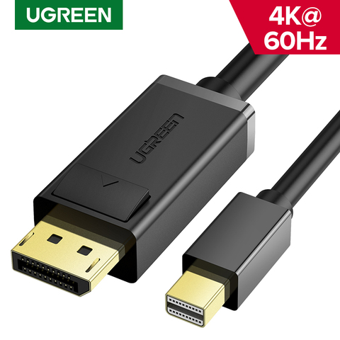 Ugreen Thunderbolt 1/2 Mini DisplayPort a DisplayPort 1.2 cable adaptador mini DP a DP Convertidor para MacBook Pro aire proyector ► Foto 1/6