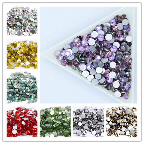 Diamantes de imitación para decoración de uñas, purpura, lavanda, todos los colores, sin adhesivo, cristal, Strass, purpurina, 2028 ► Foto 1/6