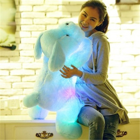 Perro de peluche luminoso de 50cm para niños y niñas, juguete de peluche colorido con LED brillante, WJ445, 1 unidad ► Foto 1/4