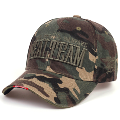 Gorra de béisbol con bordado con letras de Marine Corps SEALTEAM para hombre, gorra deportiva con sello, caza al aire libre, Estados Unidos ► Foto 1/5