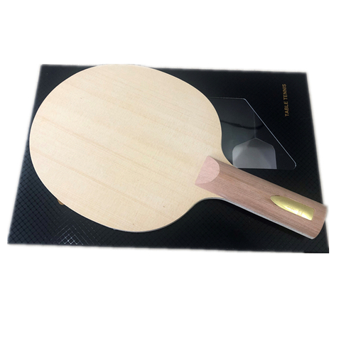 Stuor ALC carbono Hinoki de tenis de mesa de madera de hinoki raqueta de ping pong 7 capas con fibra de carbono de ataque rápido FL ST CS ► Foto 1/6