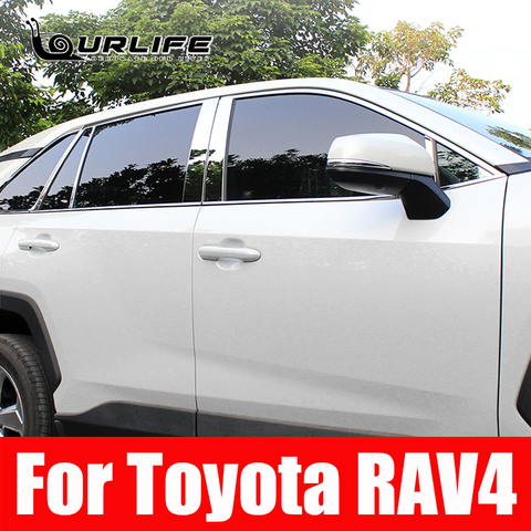 Para Toyota Rav 4 Rav4 5 Gen XA50 2022, 2022 de 2022 decorar Ventana de Chrome Pilar de recorte cubierta de acero inoxidable accesorios de acero ► Foto 1/6