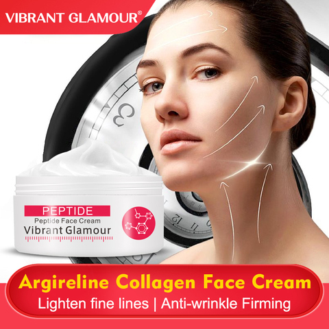 VIBRANT GLAMOUR-crema facial de seis péptidos para mujer, crema facial antienvejecimiento, blanqueamiento de arrugas, colágeno hidratante, reafirmante para el cuidado de la piel, 30g ► Foto 1/6