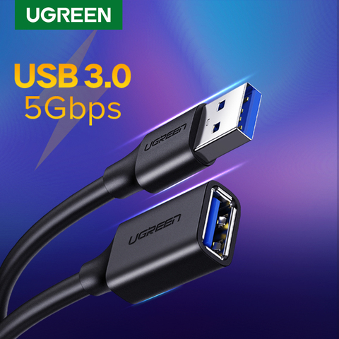 Cable de extensión UGREEN USB 3,0 Cable extensor tipo A Cable de transferencia de datos macho A hembra para Playstation Flash Drive USB 2,0 ► Foto 1/6