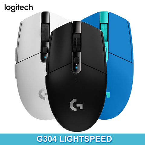 Logitech-ratón inalámbrico G304 LIGHTSPEED para videojuegos, recargable, 5 marchas, 12000 DPI, ajustable, 6 botones programables, óptico ► Foto 1/6