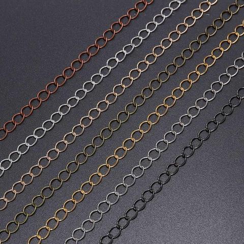 5m-10 m/lote de anillos abiertos de bronce, extensor de cola de cadena de collar de extensión extendida para joyería DIY ► Foto 1/6