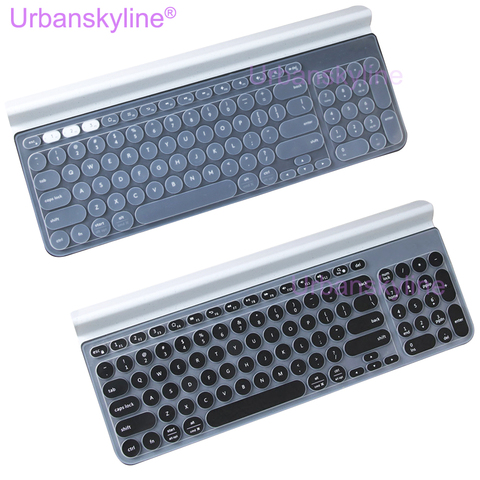 Cubierta de teclado K780 para Logitech K 780, Negro claro transparente inalámbrica con Bluetooth, película de silicona TPU para UE y EE. UU., delgada, en inglés ► Foto 1/6