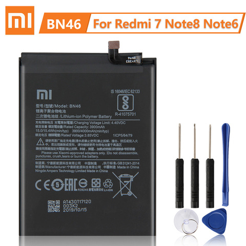 XiaoMi Original batería de reemplazo BN46 para Xiaomi Redmi Note8 Nota 8 Redmi 7 Redmi7 Nota 6 Note6 Nota 8T 4000mAh ► Foto 1/6