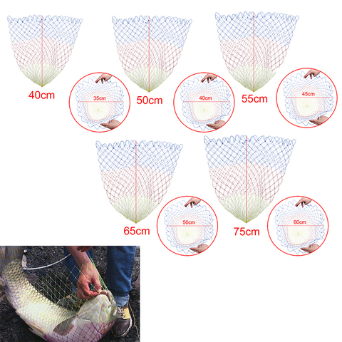 Uds color línea de pesca red para la cabeza red de pesca de nylon plegable herramienta de pesca de malla de diamante de red de pesca con agujero de pesca. ► Foto 1/6