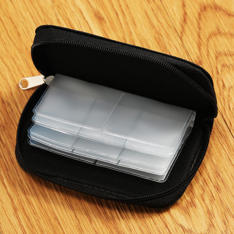 Bolsa de almacenamiento para tarjeta de memoria, porta maletas, BILLETERA, 22 ranuras para CF/SD/Micro SD/SDHC/MS/juego de DS, accesorios, caja para tarjetas de memoria ► Foto 1/6