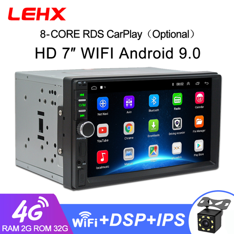 2 din Car Radio Android 9,0 RAM 2GB Autoradio reproductor Multimedia para Nissan Hyundai Kia hundai Chevrolet Ford Suzuki Mitsubishi ► Foto 1/6