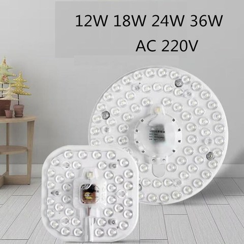 PANEL de anillo LED circular, 2835SMD, 12W, 18W, 24W, 36W, AC220V-240V, LED cuadrado, tablero de lámpara circular ► Foto 1/6