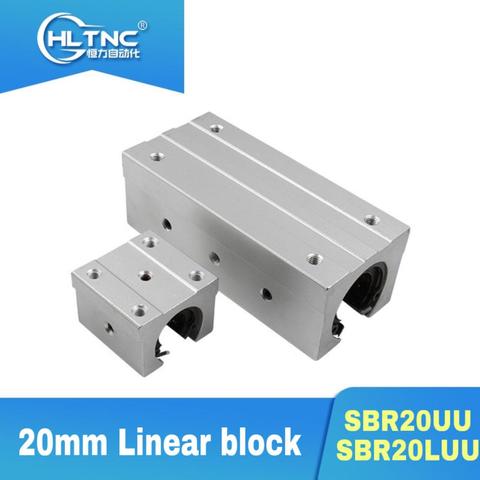 Bloque de carril lineal SBR20UU/SBR20LUU, 20mm, para rieles SBR20 ► Foto 1/4