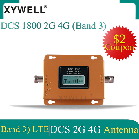 LTE1800MHz-amplificador de señal móvil GSM, repetidor de señal para teléfono móvil, LTE 1800(Band3) DCS 75dB, ganancia 2g 4g ► Foto 1/6