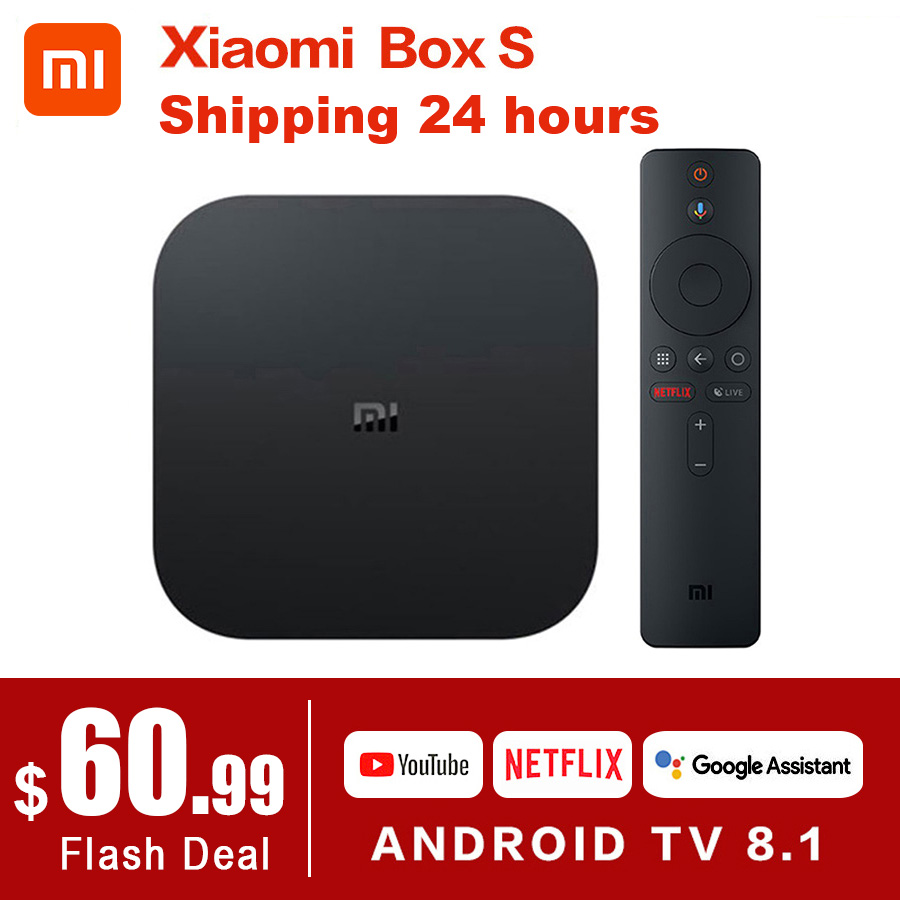 Xiaomi-reproductor multimedia funda para TV Mi S versión Global, 4K,  Android 9,0, Ultra HD, Google Cortex-A53, Quad Core, 2GB + 8GB - Historial  de precios y revisión