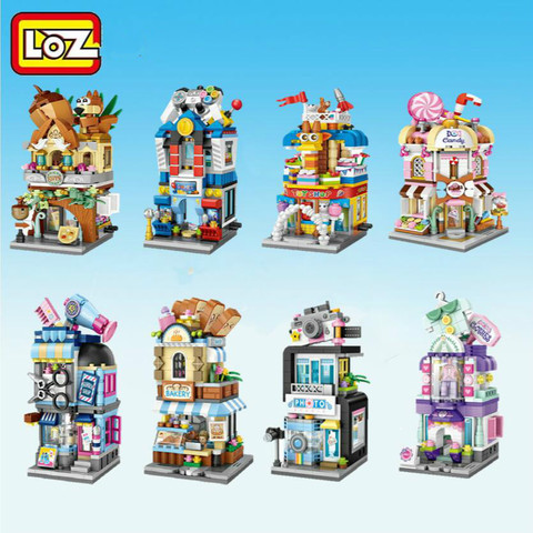 LOZ Mini bloques de escena café tienda de venta al por menor de las arquitecturas de los modelos y edificio Quiz juguete de Navidad para los niños ► Foto 1/6