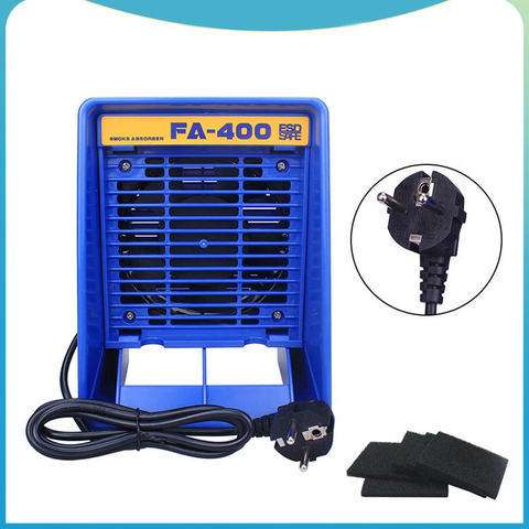 FA-400 de 220V/110V, soldador, absorbente de humo ESD, Extractor de humo con 5 uds. De esponja de filtro de carbón activado gratis ► Foto 1/6