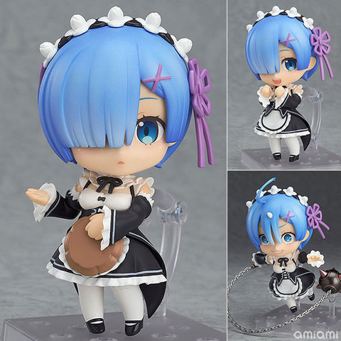 Anime Re: la vida en un mundo diferente de zero Blue Rem 663 y Red Ram 732 Kawaii lindas figuras de acción de juguete 10cm ► Foto 1/6