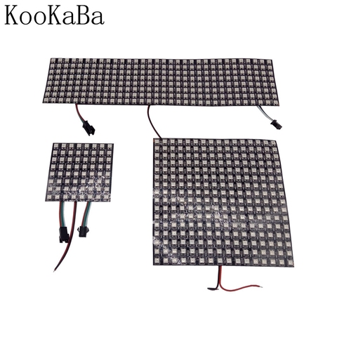 Panel de luz LED Digital Flexible direccionable individualmente, DC5V WS2812B, WS2812, 8x8, 16x16, 8x32, pantalla Matrix ► Foto 1/6