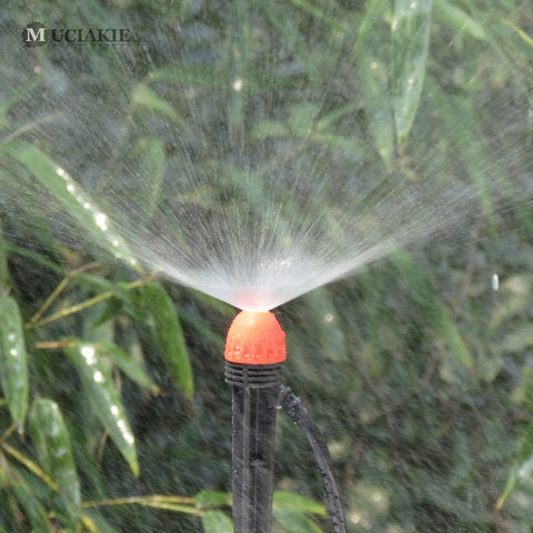 MUCIAKIE-rociadores de agua para jardín, aspersores de riego ajustables de 1m en Estaca de 360 m, 14,5 grados, radio de pulverización redondo, 5 uds. ► Foto 1/6