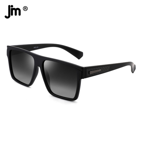 Gafas de sol polarizadas cuadradas Retro para mujer y hombre, lentes de sol de conducción de diseño de marca para dama y hombre, color negro ► Foto 1/6
